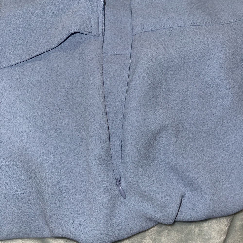 Zara Pale Blue Chiffon Crop Top - Picture 5 of 8